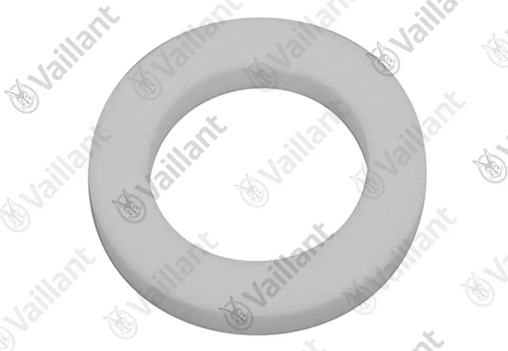 Weiße Dichtung von Vaillant, ringförmig mit innerem Loch, geeignet für verschiedene Modelle.